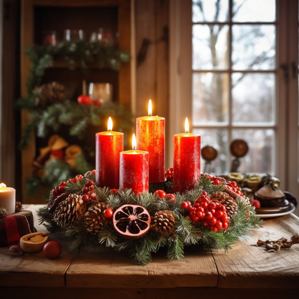 Новогодние свечи с эфирными маслами