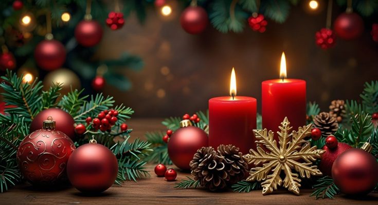 Новогодние свечи с эфирными маслами