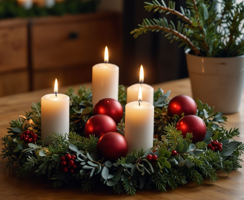 Новогодние свечи с эфирными маслами